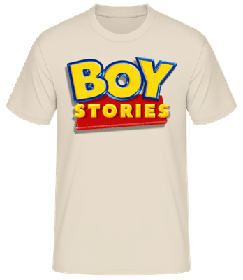 Boy Stories - Men's Basic T-Shirt - Cream - Front