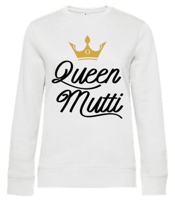 Queen Mutti - Frauen Standard Pullover - Weiß - Vorne