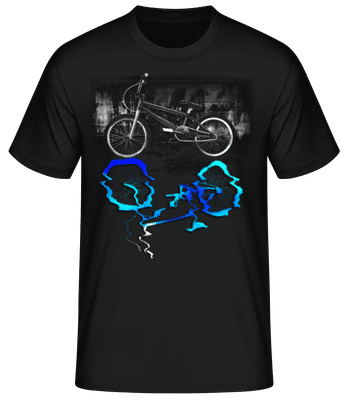 Fahrrad Pfütze - Männer Basic T-Shirt - Schwarz - Vorne