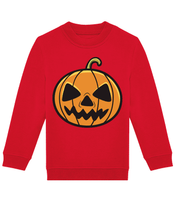 Halloween Pumpkin - Kids' standard sweatshirt - Red - Front