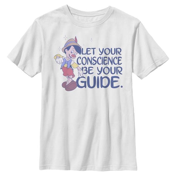 Aperçu: Disney - Pinocchio - Pinocchio Conscious Heart - Enfant T-shirt - Blanc - Devant