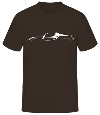 'Alfa Romeo 4C Spider' Silhouette - Camiseta básica para hombre - Marrón - delante
