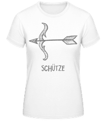Kritzel Stil Sternzeichen Schütze · Frauen Basic T-Shirt