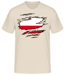 Roztrhnutá vlajka Poľska · Pánske basic tričko