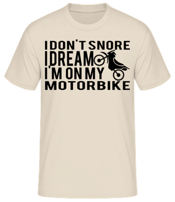 Dreaming Of My Motorbike - Männer Basic T-Shirt - Creme - Vorne
