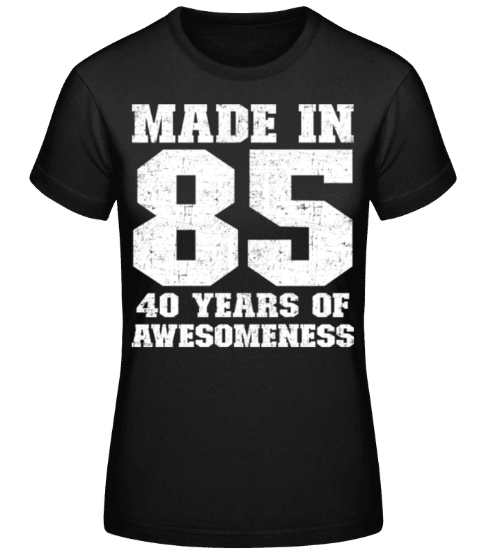 Náhľad: 40 Years Of Awesomeness - Dámske basic tričko - Čierna - Predné