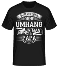 Superhelden Nennt Man Papa - Männer Basic T-Shirt - Schwarz - Vorne