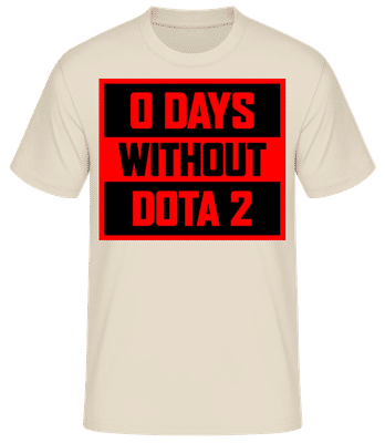 Zero Days Without Dota 2 - Pánské basic tričko - Krémová - Napřed