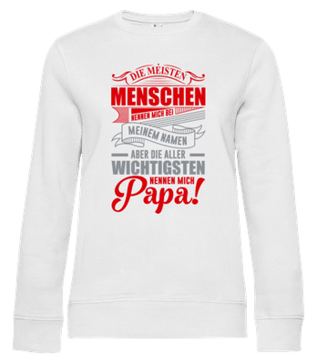 Die Wichtigsten Nennen Mich Papa 4 - Frauen Standard Pullover - Weiß - Vorne