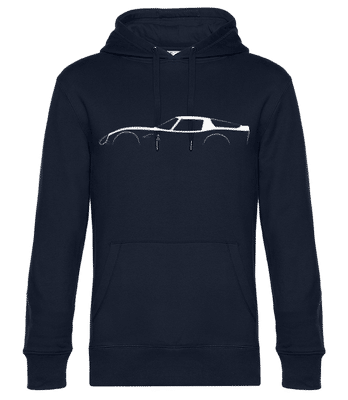 'Alfa Romeo Giulia TZ2' Silhouette - Men’s Standard Hoodie - Navy - Front