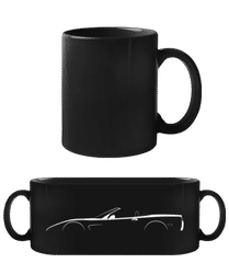 'Corvette C5 Convertible' Silhouette · Schwarze Tasse