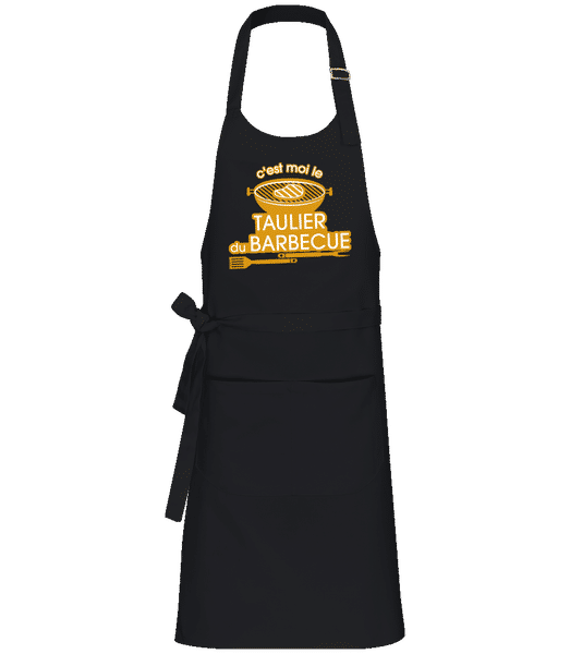 Aperçu: C'est Moi Le Taulier Du Barbecue - Tablier professionnel - Noir - Devant