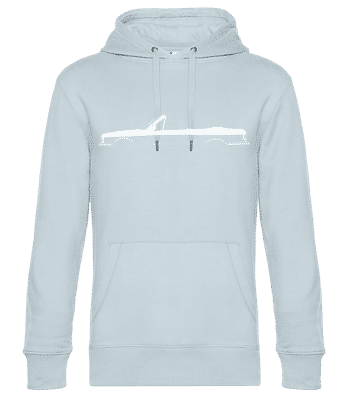 'BMW M3 Cabrio E30' Silhouette - Männer Standard Hoodie - Hellblau - Vorne