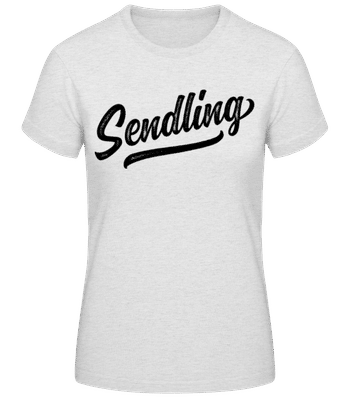 Sendling Swoosh - Frauen Basic T-Shirt - Grau meliert - Vorne