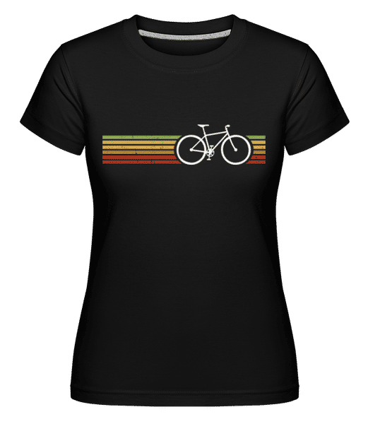 Aperçu: Vélo rétro -  T-shirt Shirtinator femme - Noir - Devant
