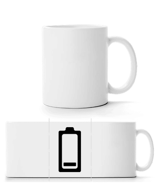 Aperçu: Icône De Batterie Faible - Mug panorama - Blanc - Devant