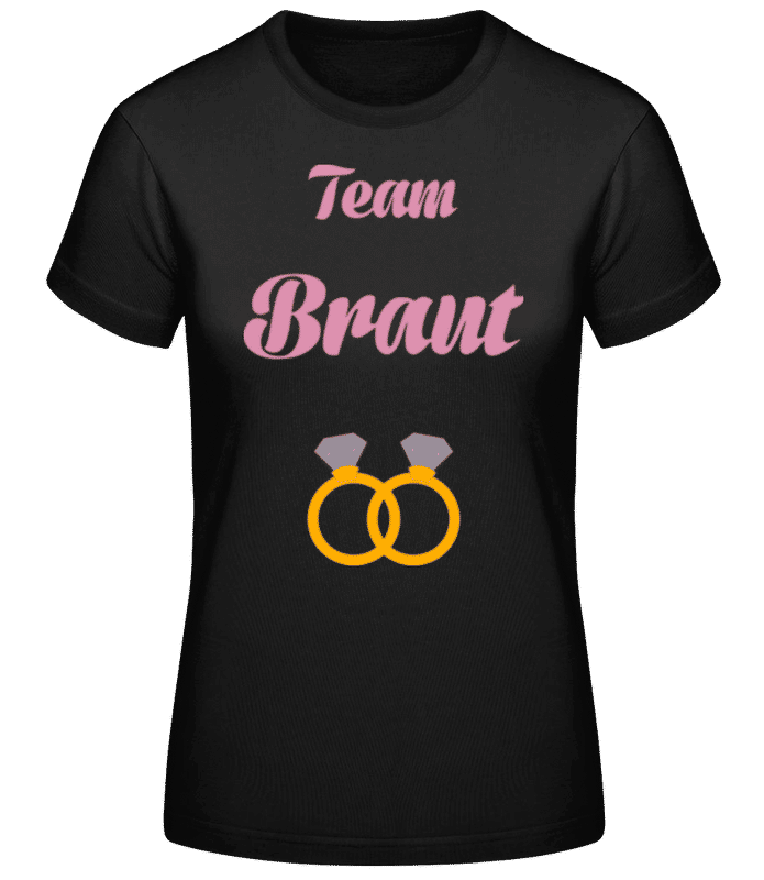 Vorschau: Team Braut Ringe - Frauen Basic T-Shirt - Schwarz - Vorne