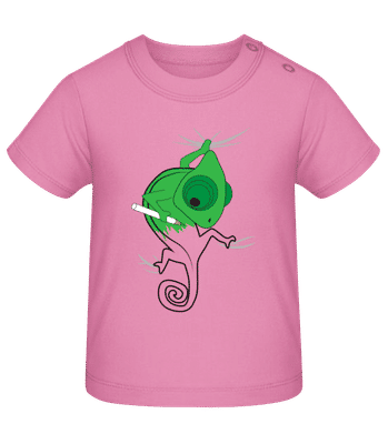 Chameleon Kids Comic - Baby T-Shirt - Rosa - Vorne