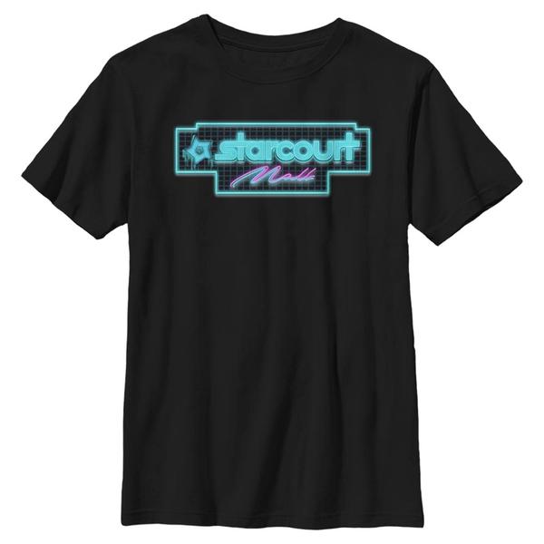 Aperçu: Netflix - Stranger Things - Starcourt Mall Neon Starcourt - Enfant T-shirt - Noir - Devant