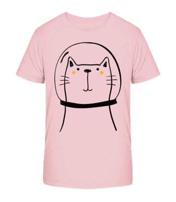 Chat De L'Espace - T-shirt bio Enfant Stanley Stella 2.0 - Rose - Devant