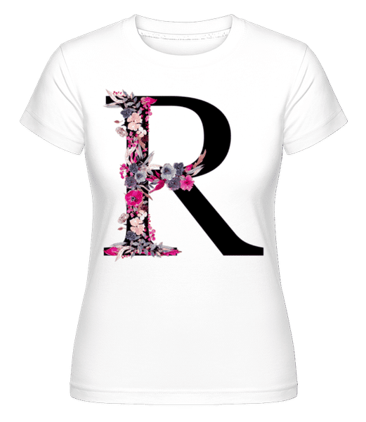 Aperçu: Fleurs Initiale R -  T-shirt Shirtinator femme - Blanc - Devant