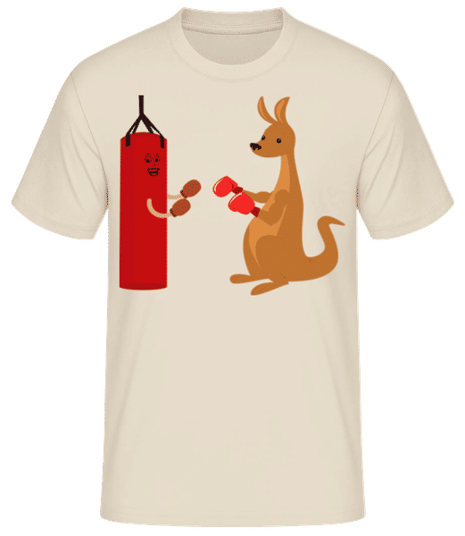 Aperçu: Boxing Kangaroo - T-shirt standard Homme - Crème - Devant