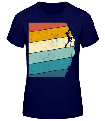 Grimpeur Rétro Homme - T-shirt standard Femme - Bleu marine - Devant