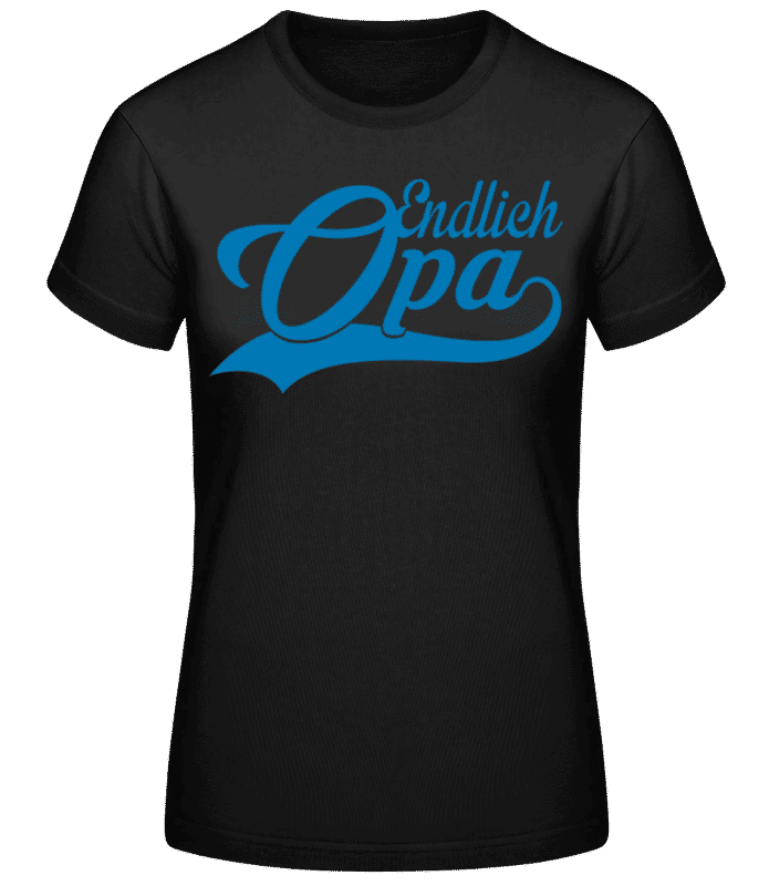 Vorschau: Endlich Opa Blau - Frauen T-Shirt B&C - Schwarz - Vorne
