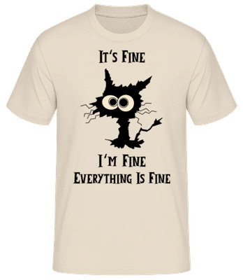 Everything Is Fine - Männer Basic T-Shirt - Creme - Vorne