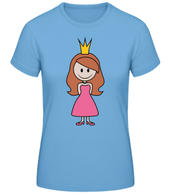 Princesse Comic Rose Vif - T-shirt standard Femme - Bleu clair - Devant