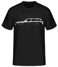 'Range Rover Sport (2022)' Silhouette - Pánské basic tričko - Černá - Napřed