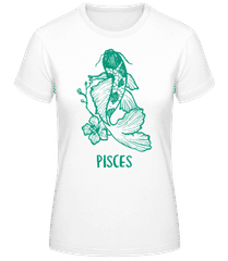 Scribble Style Zodiac Sign Pisces · Frauen Basic T-Shirt
