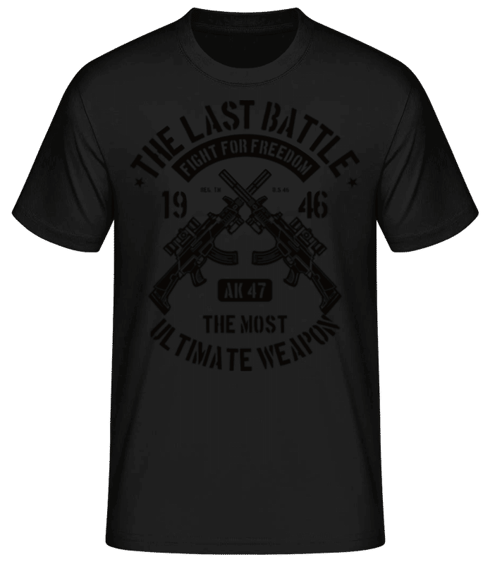 Vista previa: The Last Battle - Camiseta básica para hombre - Negro - delante