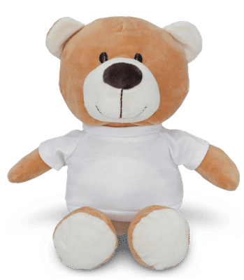 Ours en peluche personnalisé - Blanc - Devant