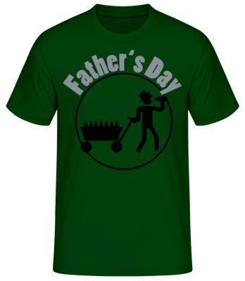 Father's Day Icon Letters - Männer Basic T-Shirt - Flaschengrün - Vorne