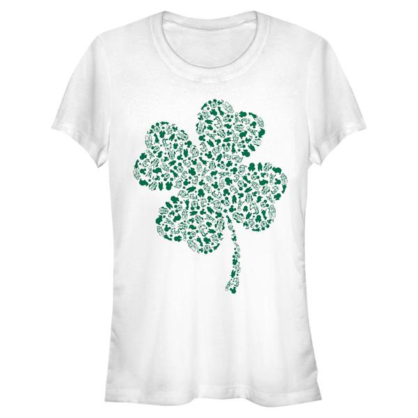 Aperçu: Disney Classics - Mickey Mouse - Skupina Shamrock Fill - Femme T-shirt - Blanc - Devant