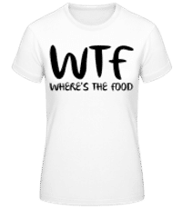 WTF Where's The Food - T-shirt standard Femme - Blanc - Devant