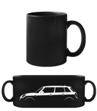 'Mini Cooper 5-Door (F56)' Silhouette - Čierny hrnček - Čierna - Predné
