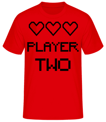 Player Two - Pánské basic tričko - Červená - Napřed