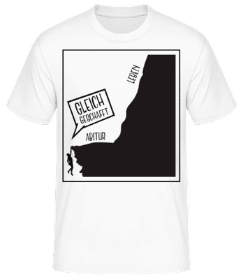Abi Gleich Geschafft - Männer Basic T-Shirt - Weiß - Vorne