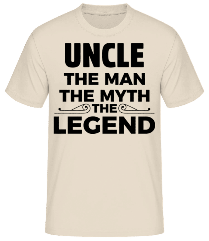 Vorschau: Uncle The Man The Legend - Männer Basic T-Shirt - Creme - Vorne
