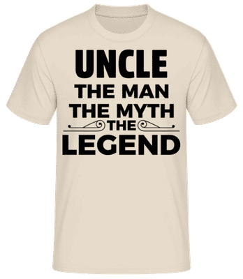 Uncle The Man The Legend - Männer Basic T-Shirt - Creme - Vorne