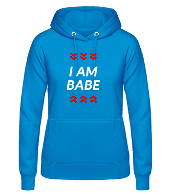 I Am Babe - Dámska mikina - Svetlo modrá - Predné