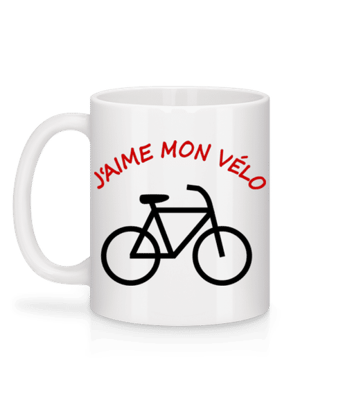 Aperçu: J'Aime Mon Vélo - Mug en céramique blanc - Blanc - Derrière