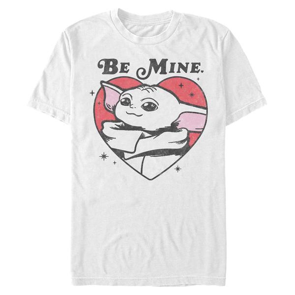 Aperçu: Star Wars - The Mandalorian - The Child Be Mine - Valentine's Day - Homme T-shirt - Blanc - Devant