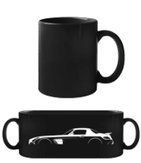 'Mercedes-Benz SLS AMG BS' Silhouette - Taza negra - Negro - delante
