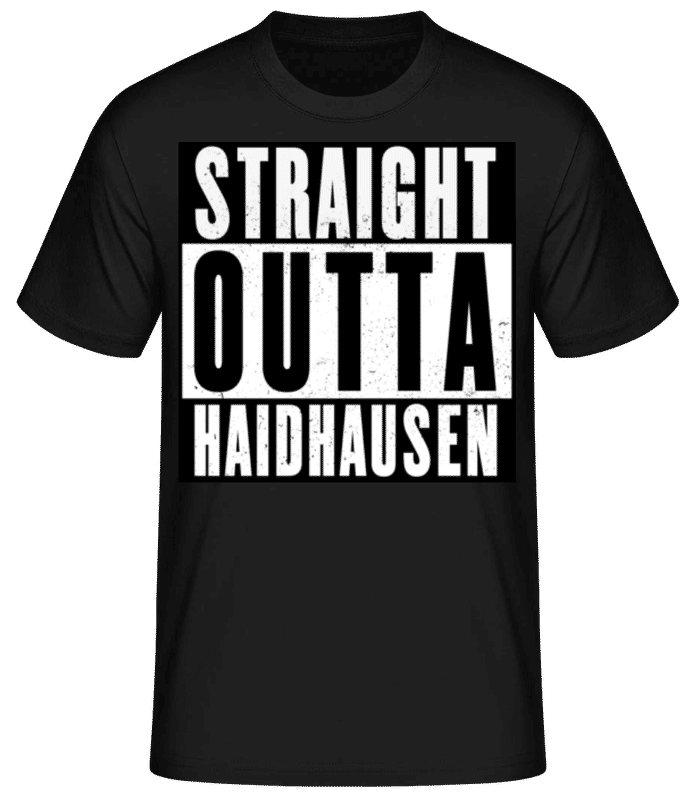 Vorschau: Straight Outta Haidhausen 1 - Männer Basic T-Shirt - Schwarz - Vorne