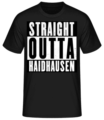 Straight Outta Haidhausen 1 - Männer Basic T-Shirt - Schwarz - Vorne