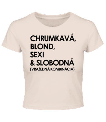 Chrumkavá Blond Sexi A Slobodná - Crop top - Ružová - Predné