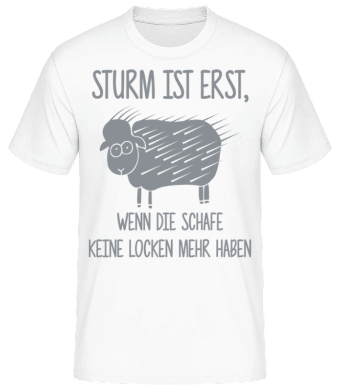 Vorschau: Schafe Ohne Locken - Männer Basic T-Shirt - Weiß - Vorne